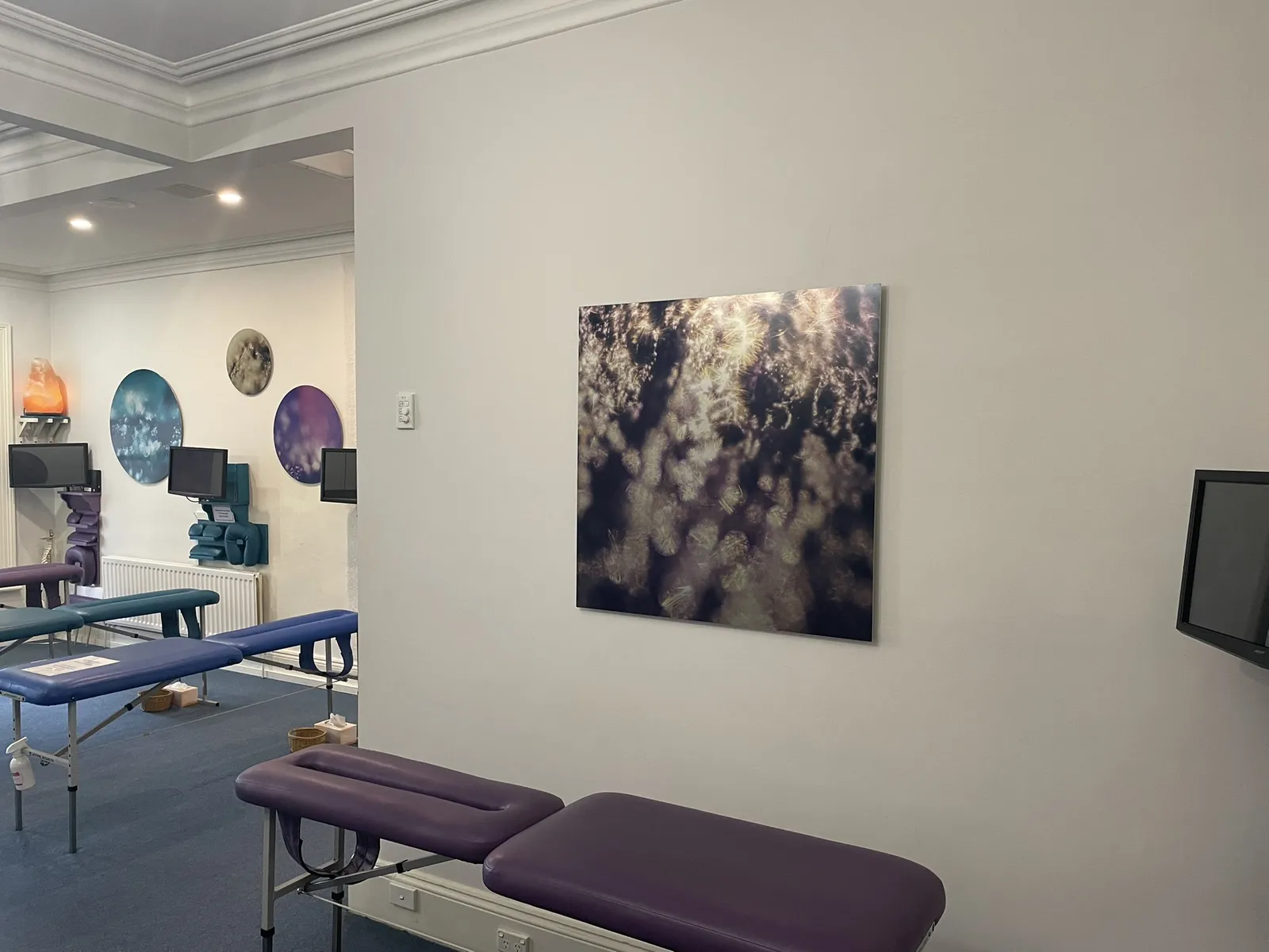 The main adjusting zone at the Diskin Life Centre in Fitzroy, adjusting tables beneath the Keys to Awaken works