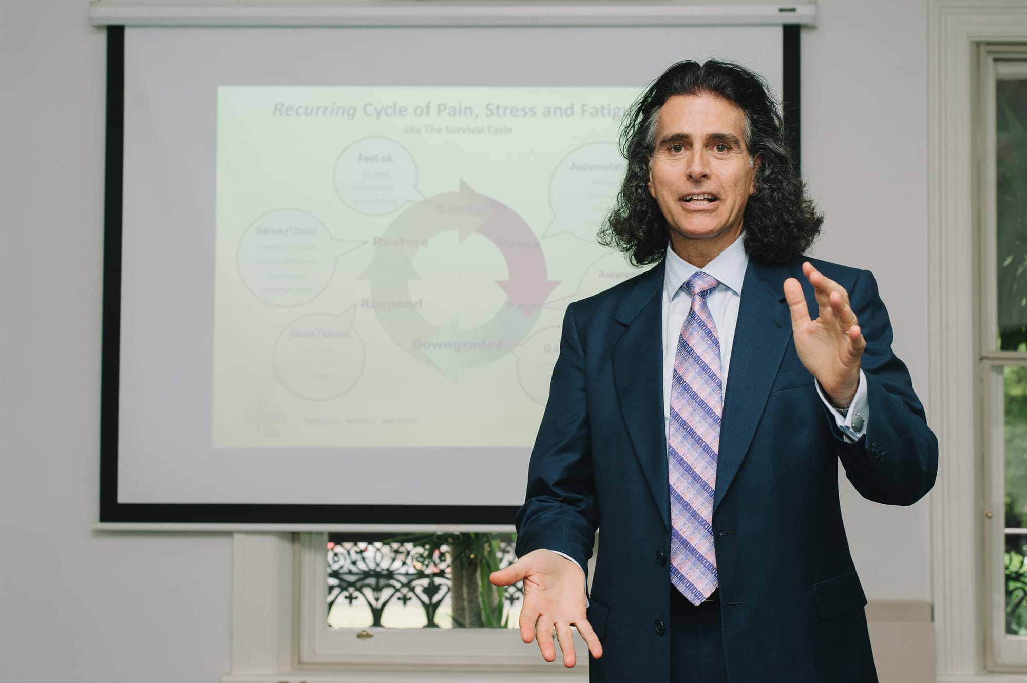 Dr Ari Diskin presenting a Vitality By Design Presentation at the Diskin Life Centre, Fitzroy
